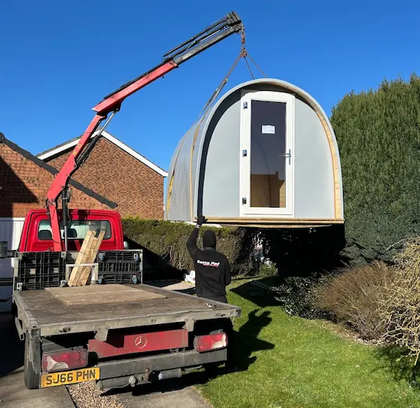 Prefab granny annexe installation