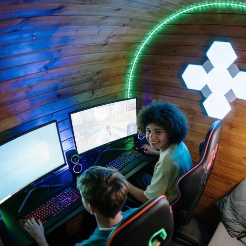 gaming room for kids in the garden