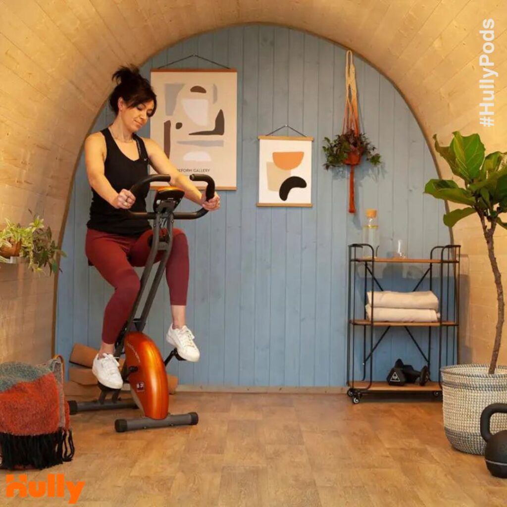 using a garden room for a home gym - Hully Pods