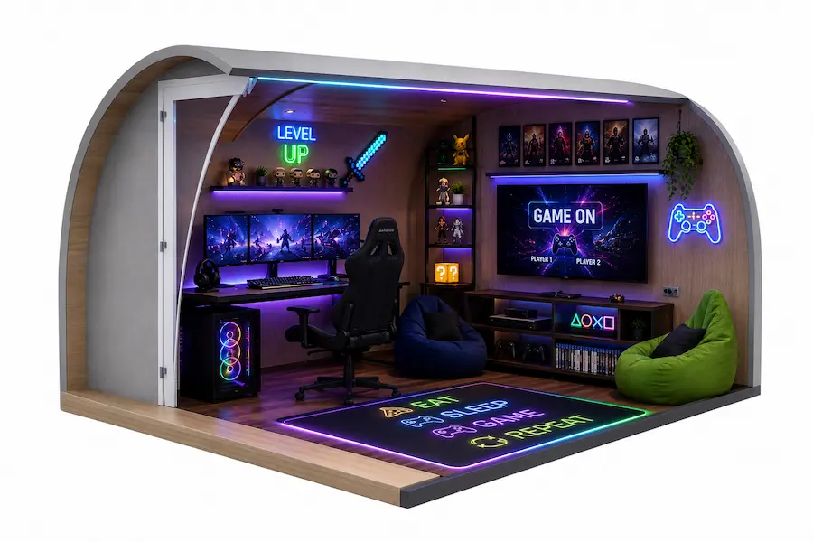 prefab garden pod for gaming